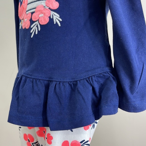 Gymboree Baby Boats & Blooms Flower Bird Shirt & Pants Outfit 2-Piece Set - Picture 8 of 16
